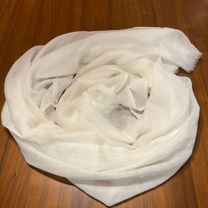 BHLDN (Anthro) Ivory Pashmina Scarf/Wrap